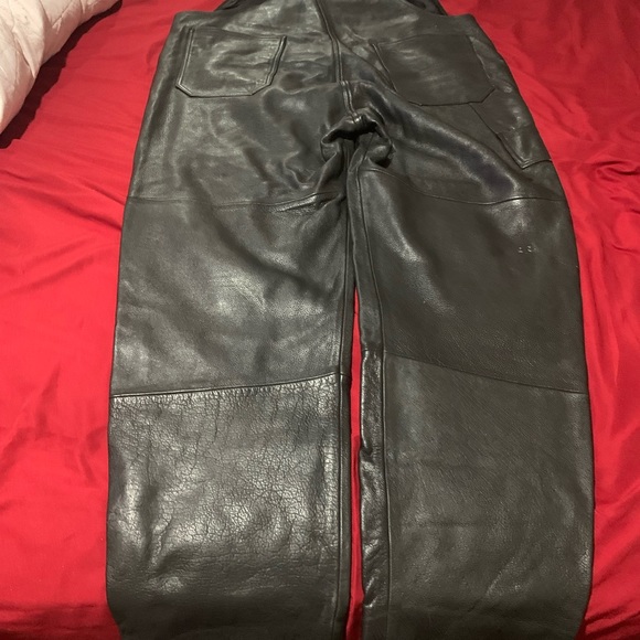 MENS POWER SOURCE LEATHER JUMPSUIT LIKE NEW ITS A FARMER - Picture 3 of 14